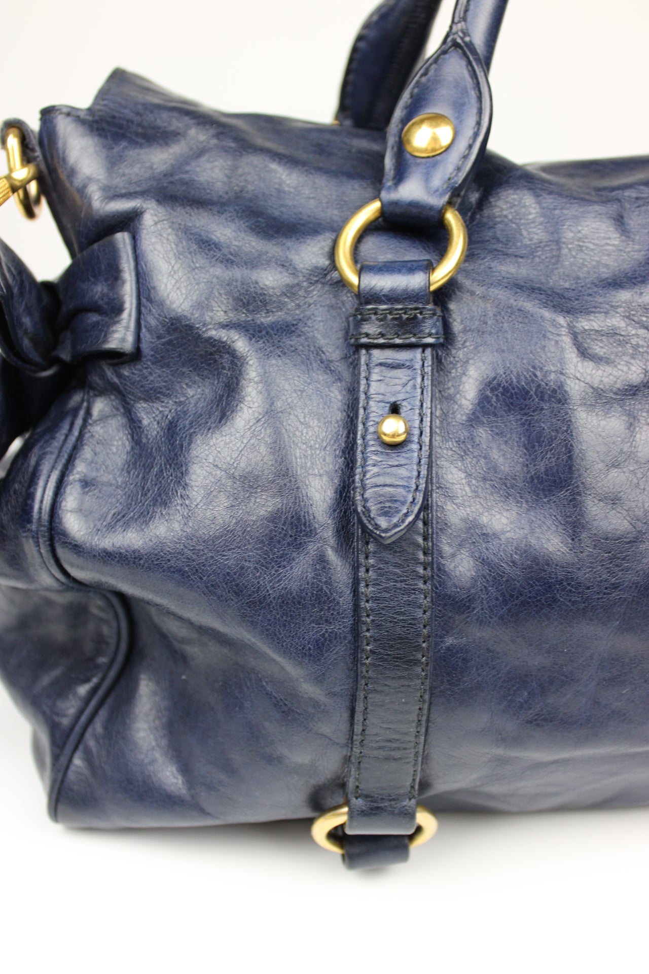 Miu Miu Navy Bow 2-Way Bag