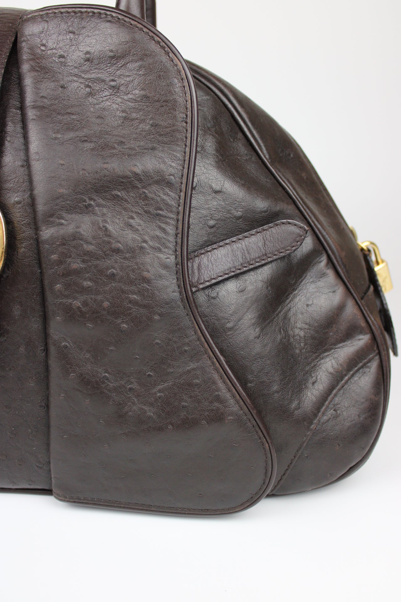 Dior Ostrich Leather Double Saddle Bag 2000