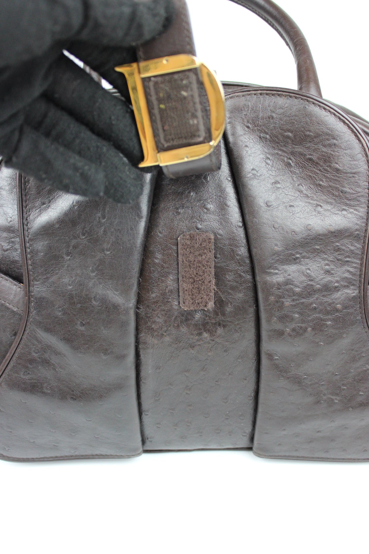 Dior Ostrich Leather Double Saddle Bag 2000