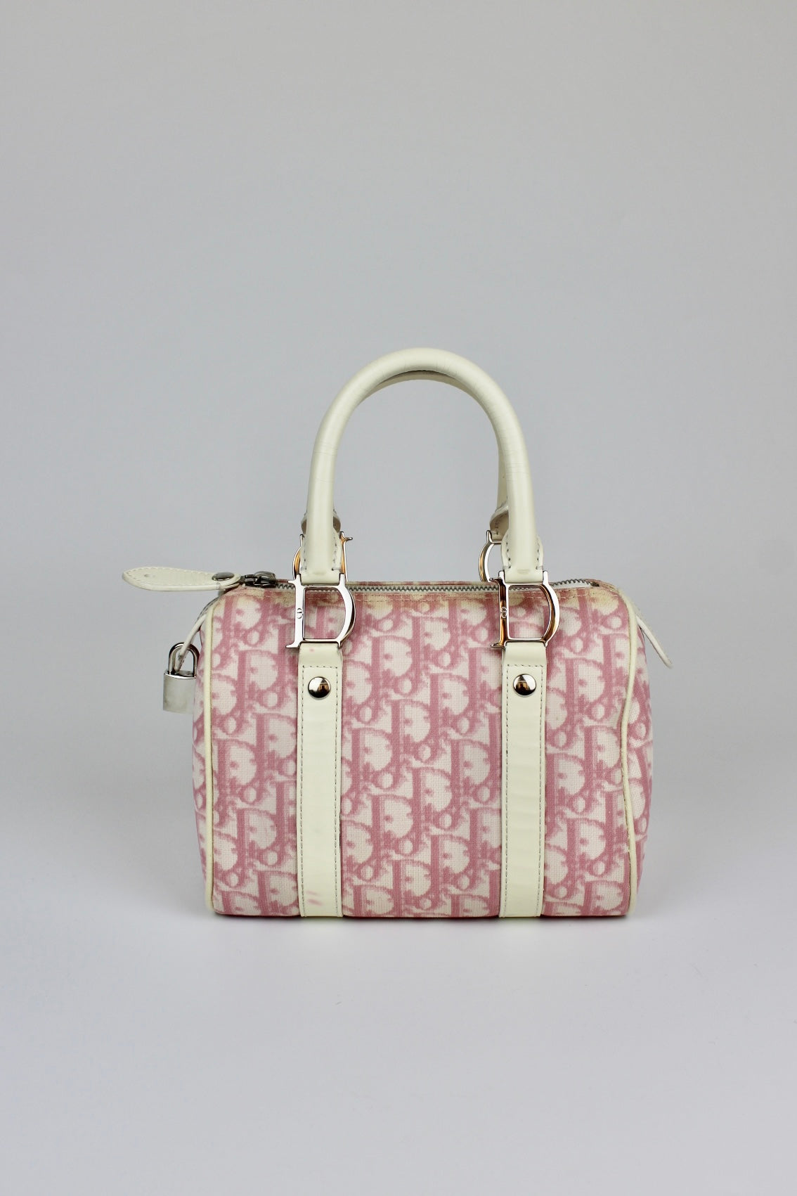 Pre-owned Dior Monogram Pink Mini Boston Bag 2004