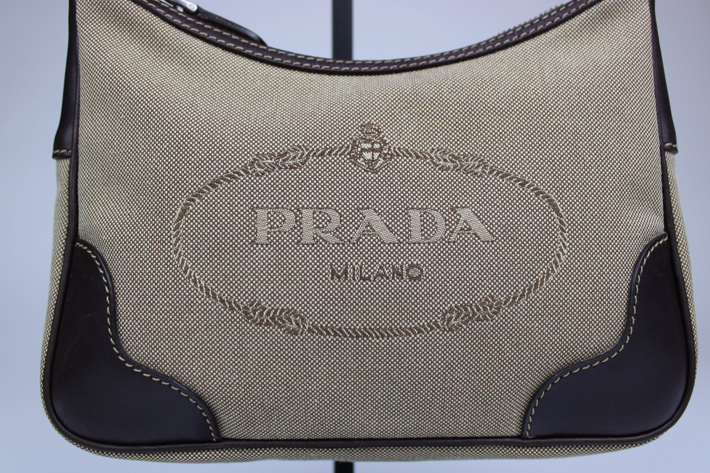 Prada Canvas Mini Hobo Bag