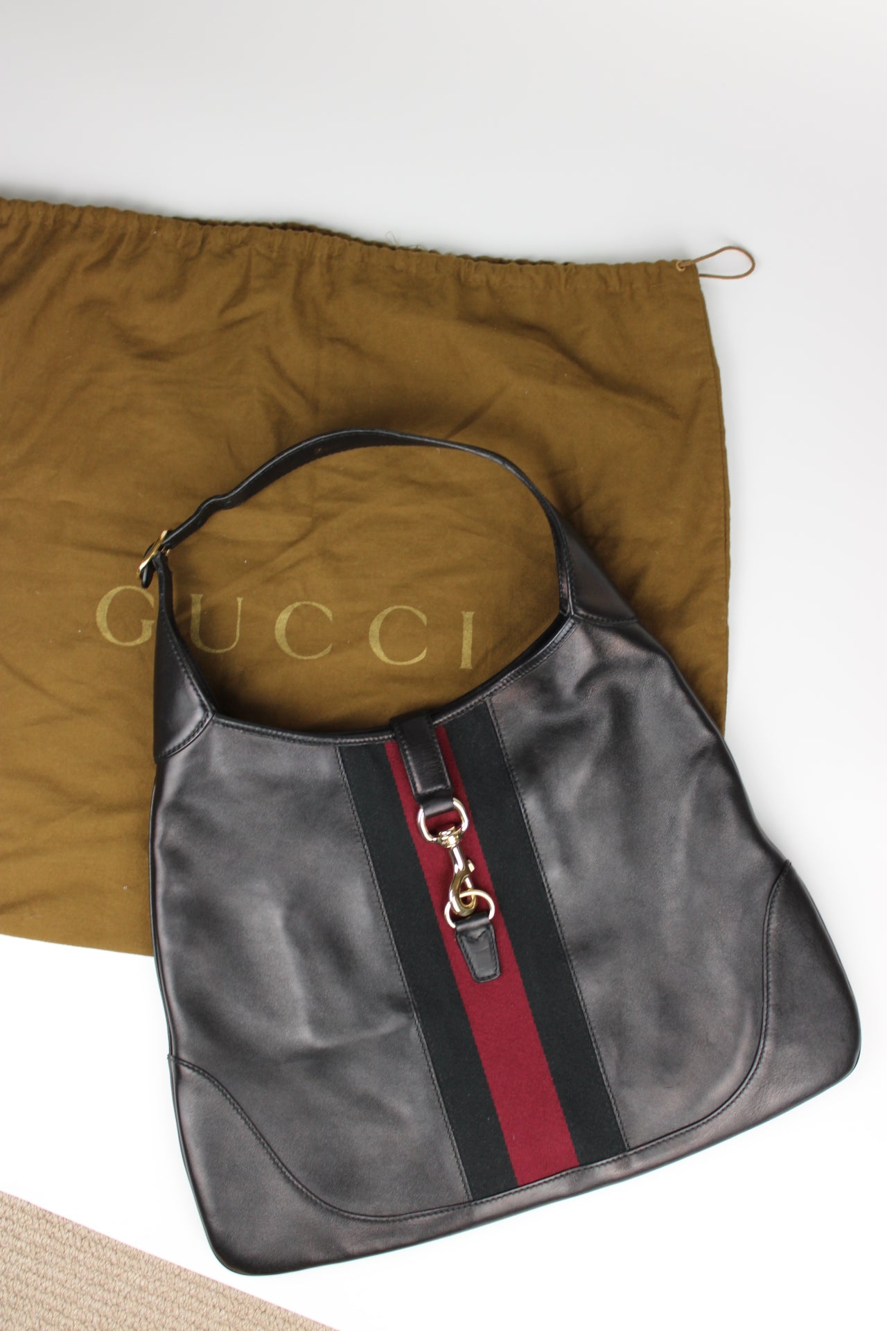 Gucci XL Jackie Leather Hobo Bag