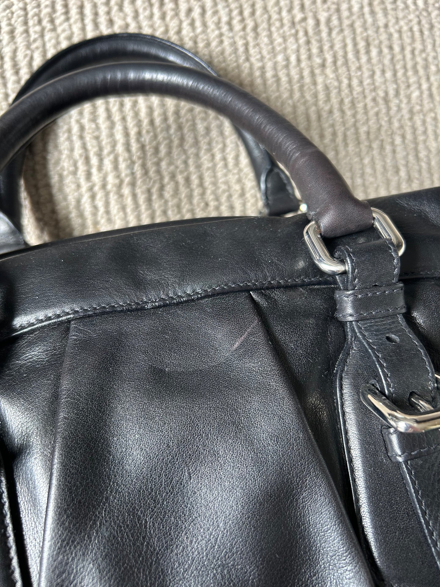 Prada Glacé Calf Leather 2-Way Bag