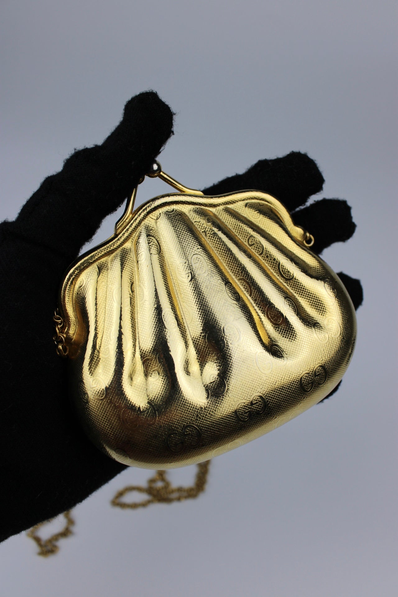 Gucci Monogram Shell Cross Body Micro Bag 1980s