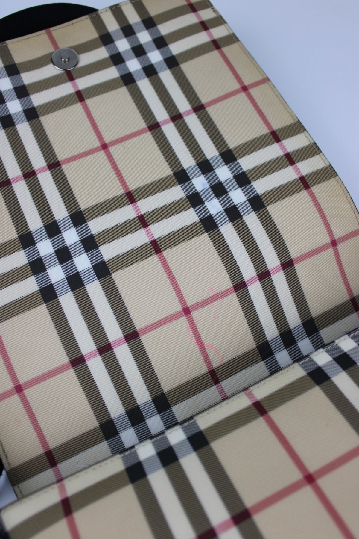Pre-owned Burberry Nova Check Messenger Bag 2003