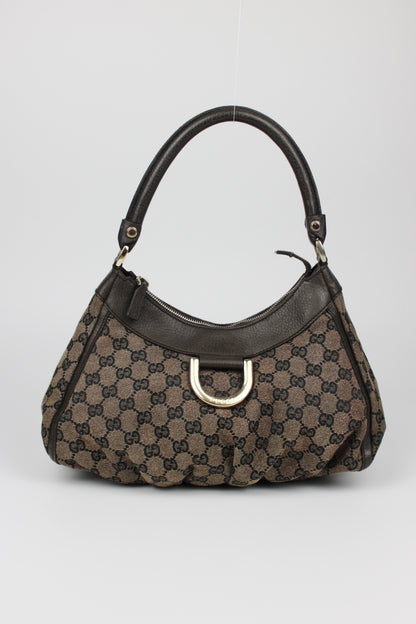 Pre-owned Gucci Monogram Denim Abbey Bag