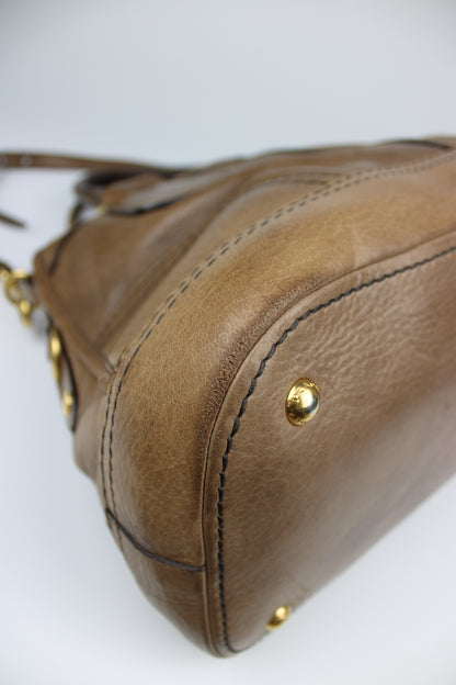 Prada Cervo Bowling Hobo 2-Way Bag