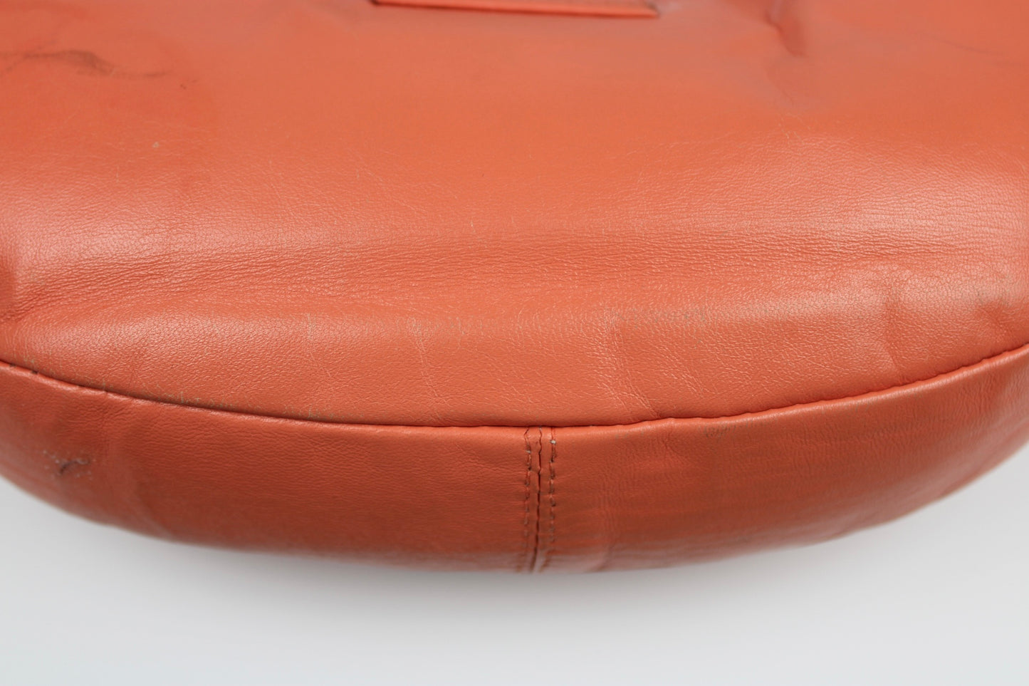 Fendi Leather Croissant Baguette Bag Coral
