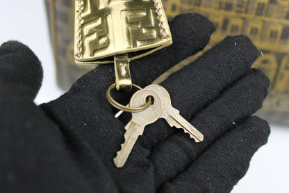 Fendi Zucca Spalmati Palazzo Print Boston Bag 2007