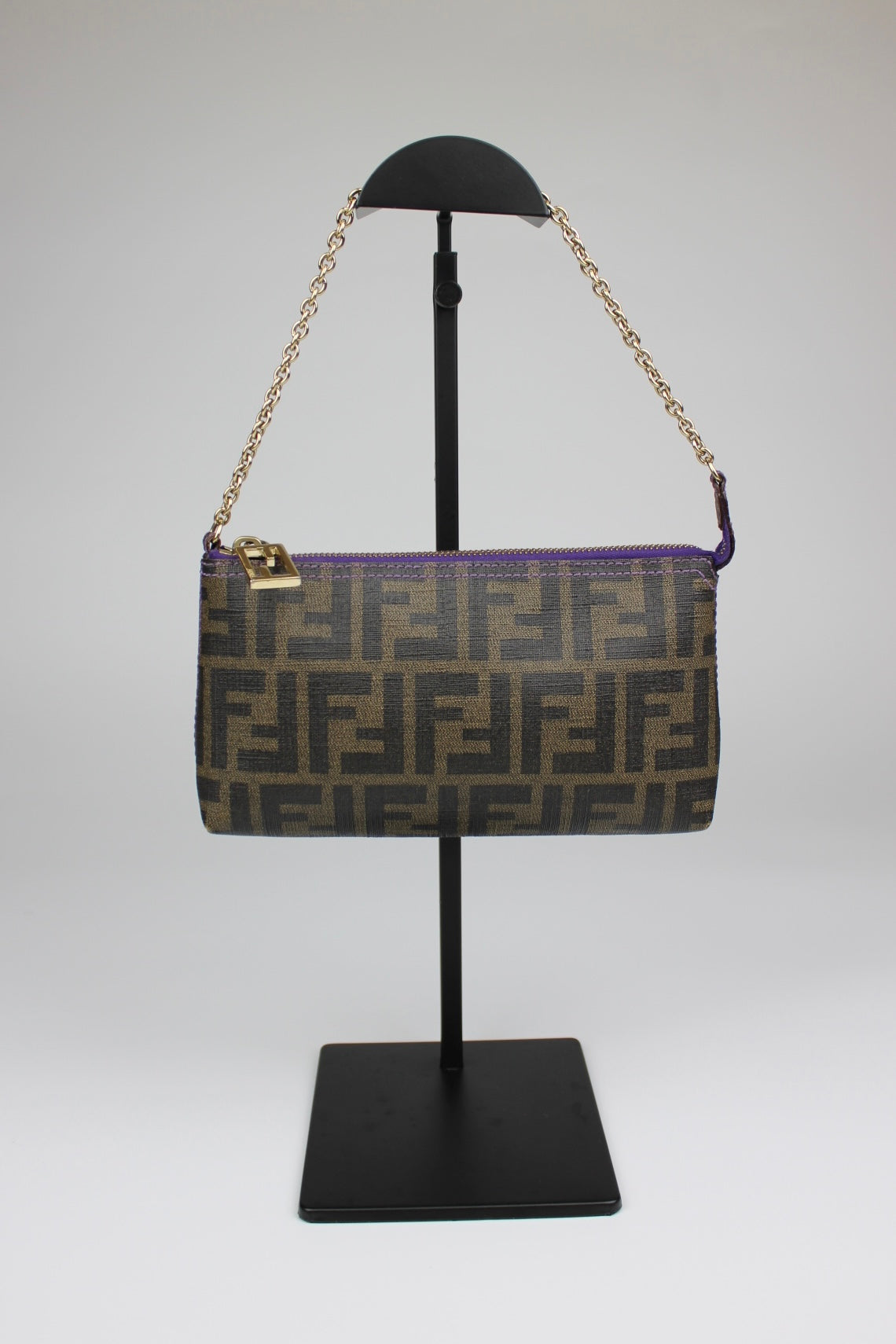 Fendi Zucca Chain Strap Pochette Bag