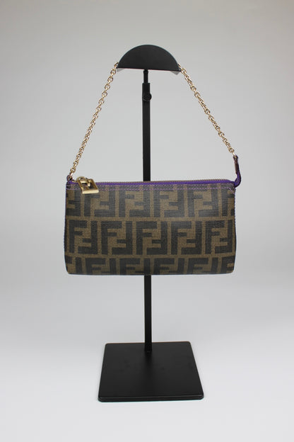 Fendi Zucca Chain Strap Pochette Bag
