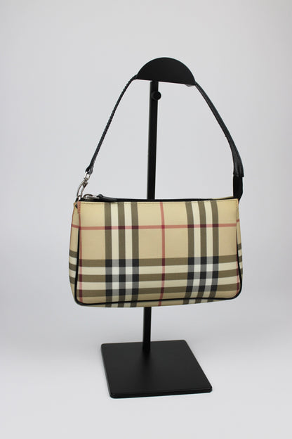 Pre-owned Burberry Nova Check Pochette Bag 2002