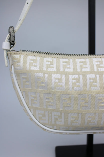 Fendi Zucchino Half Moon Pochette Bag