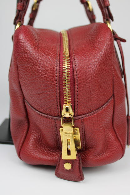 Prada Vit Daino Bauletto Leather Bag