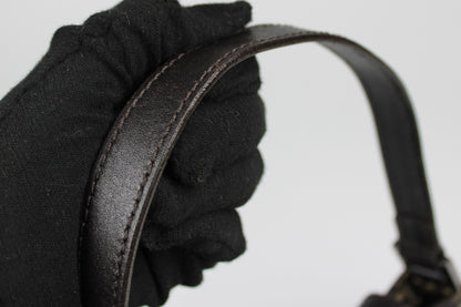 Fendi Zucchino Drawstring Baguette Bag