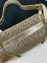 Load image into Gallery viewer, Fendi Zucchino Metallic Leopard Print Compilation Bag
