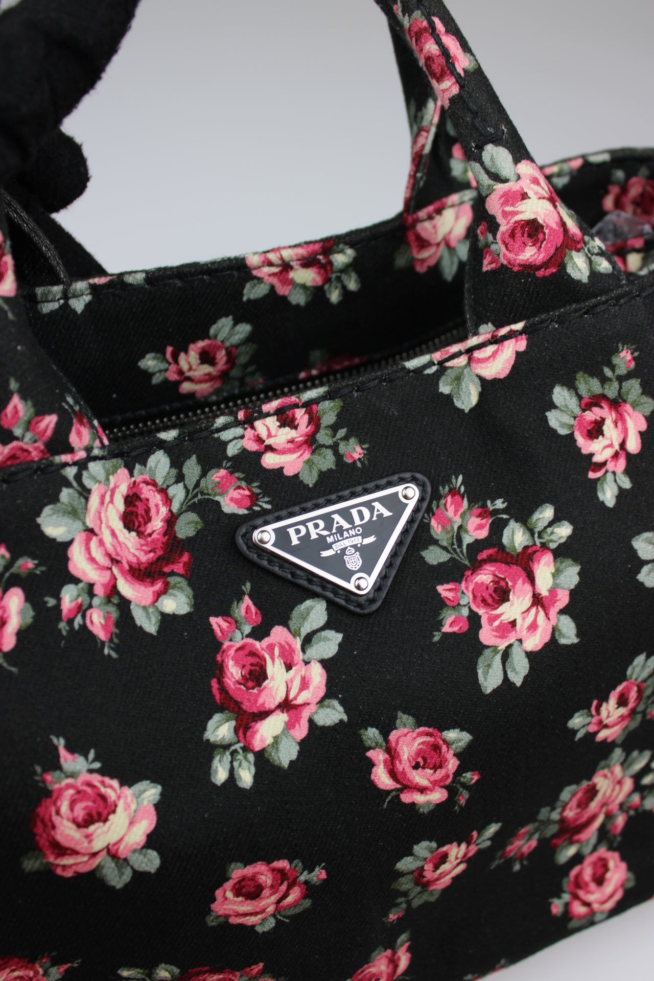 Prada Floral Canapa Bag