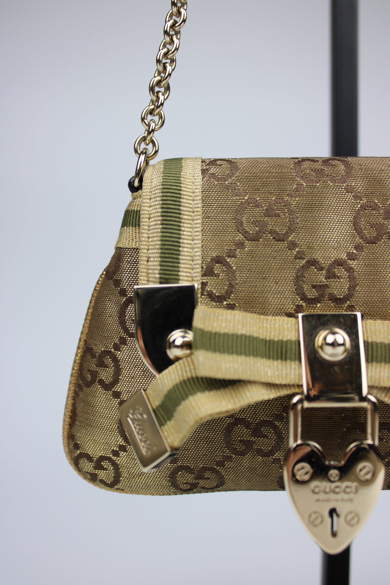 Gucci Monogram Satin Mini Pochette Bag