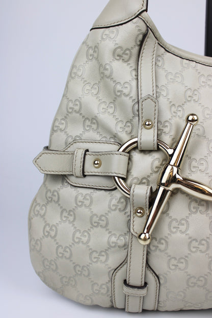 Pre-owned Gucci Monogram 85th Anniversary Leather Jackie Bag