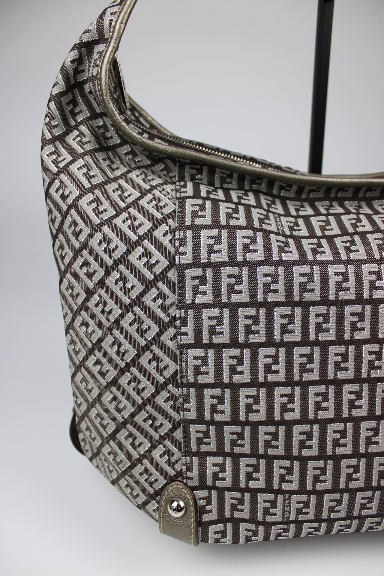 Fendi Zucchino Hobo Shoulder Bag