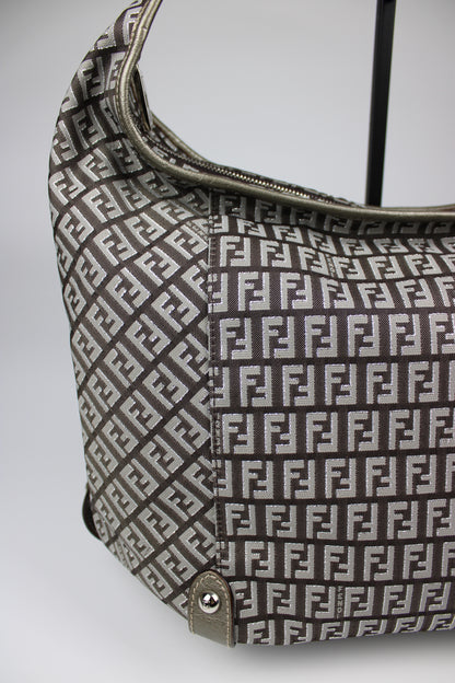 Fendi Zucchino Hobo Shoulder Bag