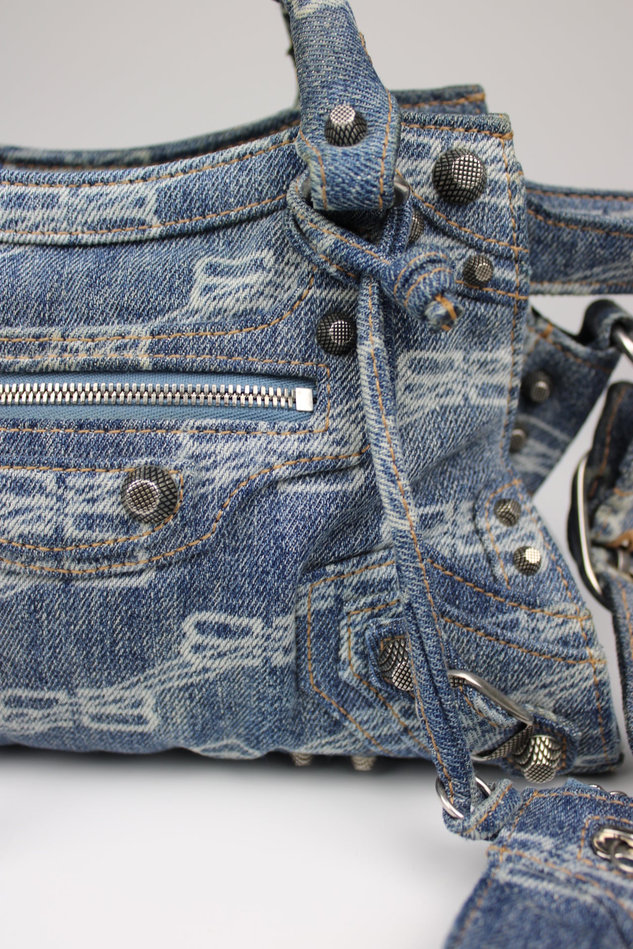 Balenciaga Denim Neo Cagole XS City Bag