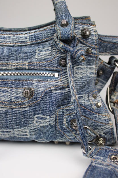 Balenciaga Denim Neo Cagole XS City Bag