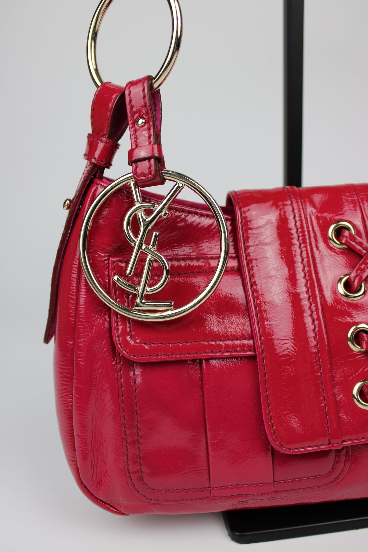 Yves Saint Laurent La Parisienne Patent O-Ring Strap Bag 2005