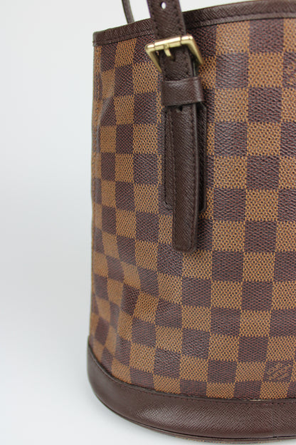 Pre-owned Louis Vuitton Damier Ebene Bucket Bag 1998