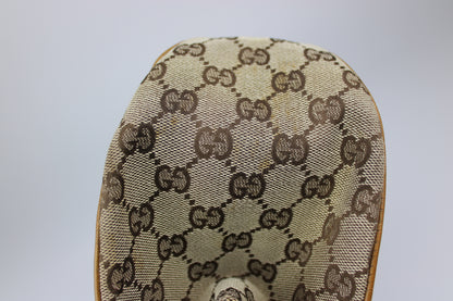 Gucci Monogram Pagoda Frame Bamboo Top Handle Bag