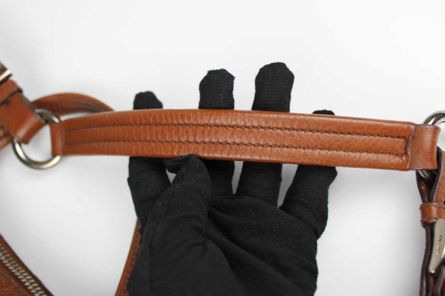 Prada Vit Daino Leather Two Way Bag