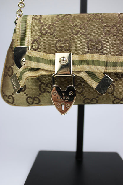 Gucci Monogram Satin Mini Pochette Bag
