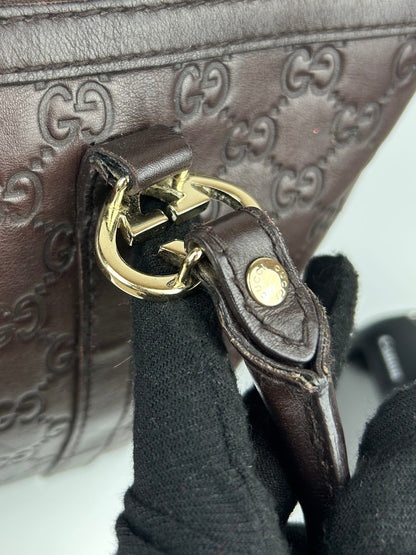 Pre-owned Gucci Guccissima Monogram Leather Heart Interlocking GG Tote Bag