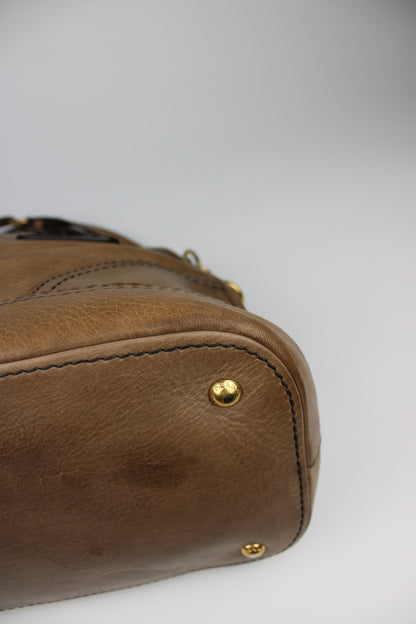 Prada Cervo Bowling Hobo 2-Way Bag