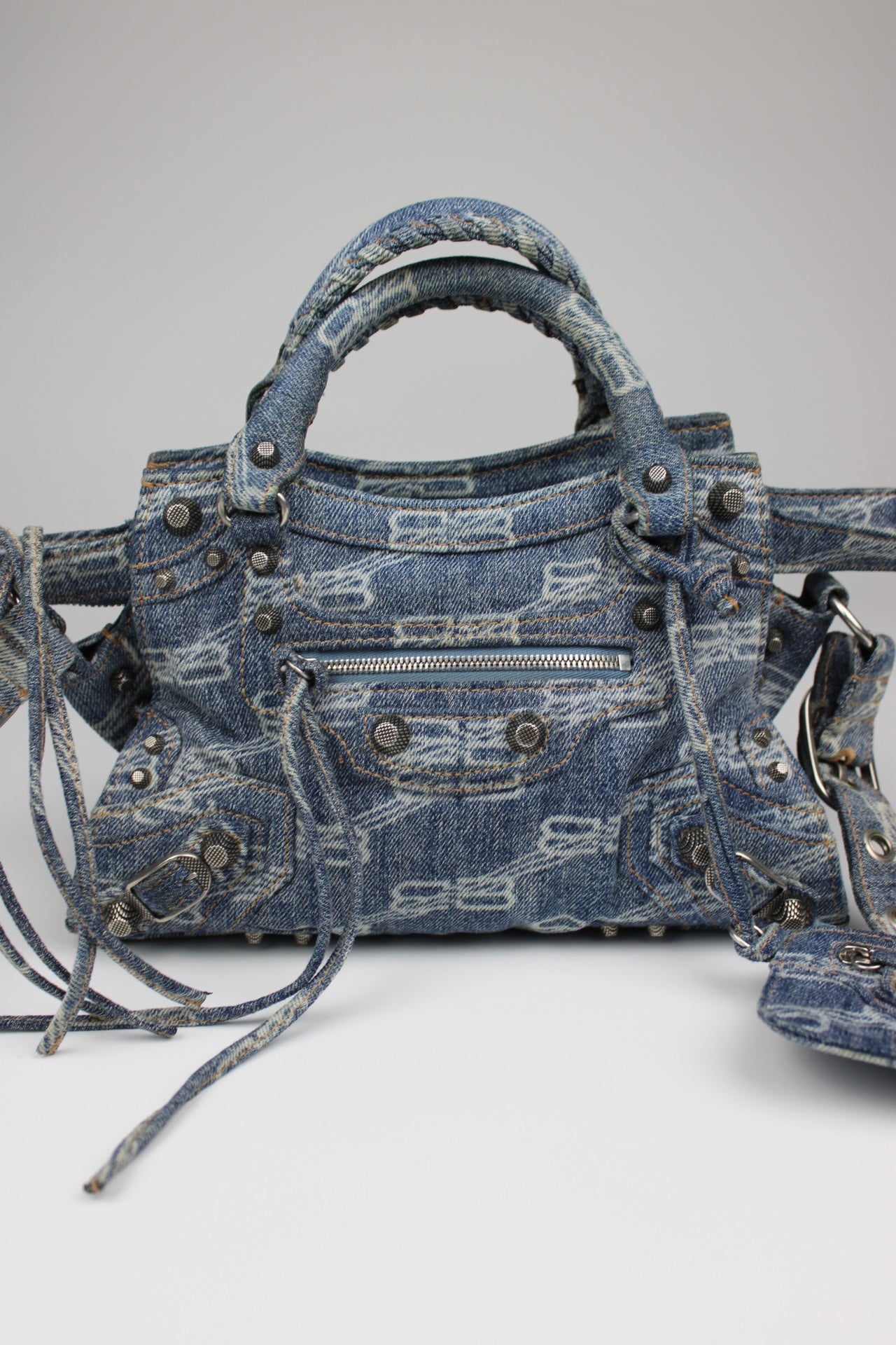 Balenciaga Denim Neo Cagole XS City Bag