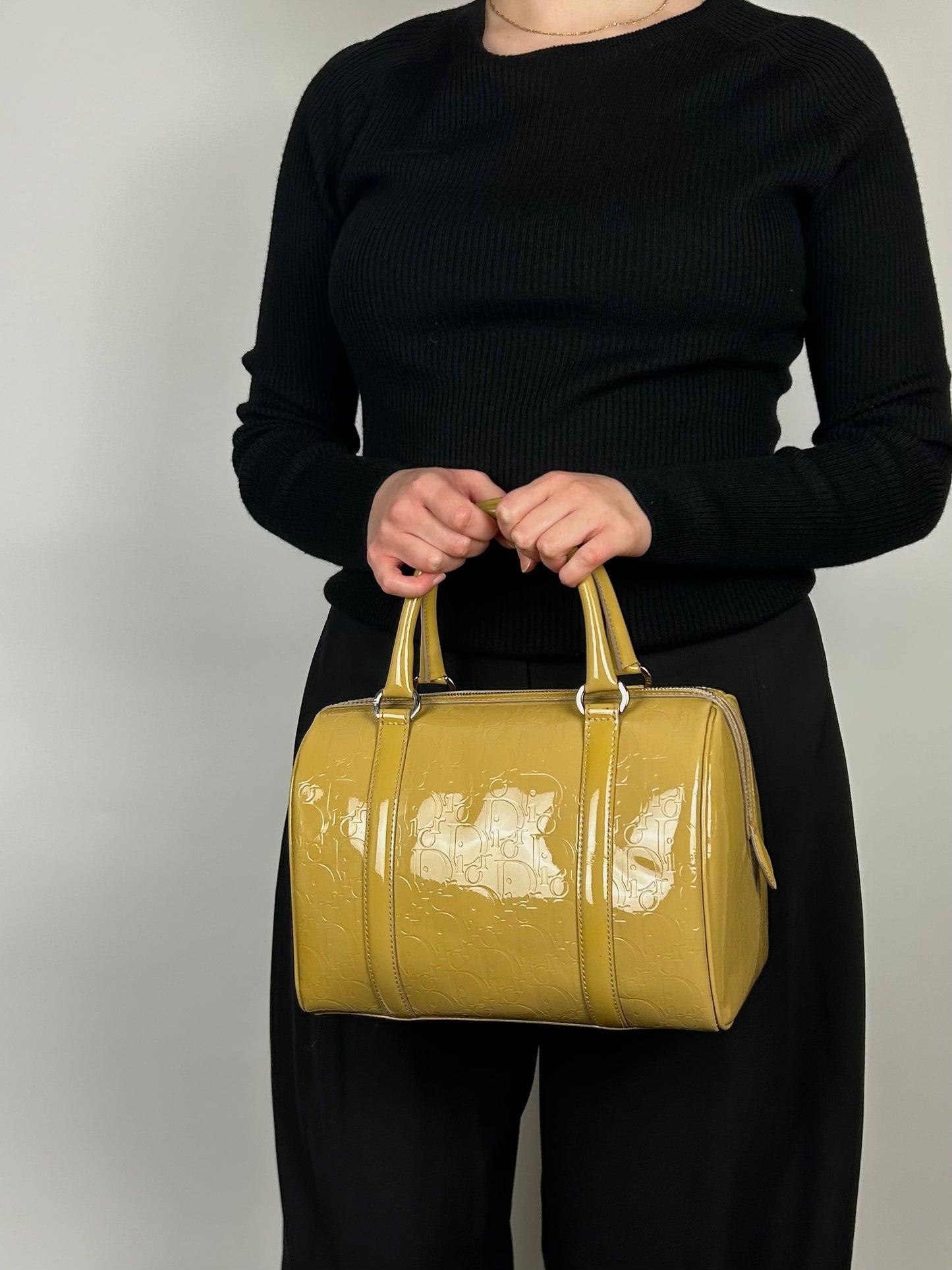 Dior Monogram Patent Boston Bag 2008