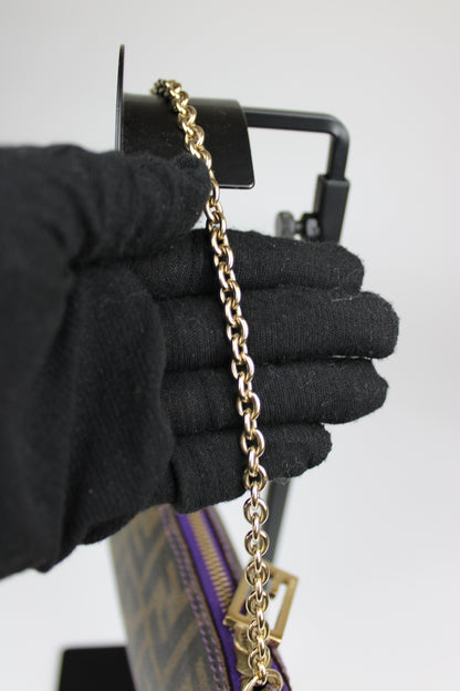 Fendi Zucca Chain Strap Pochette Bag