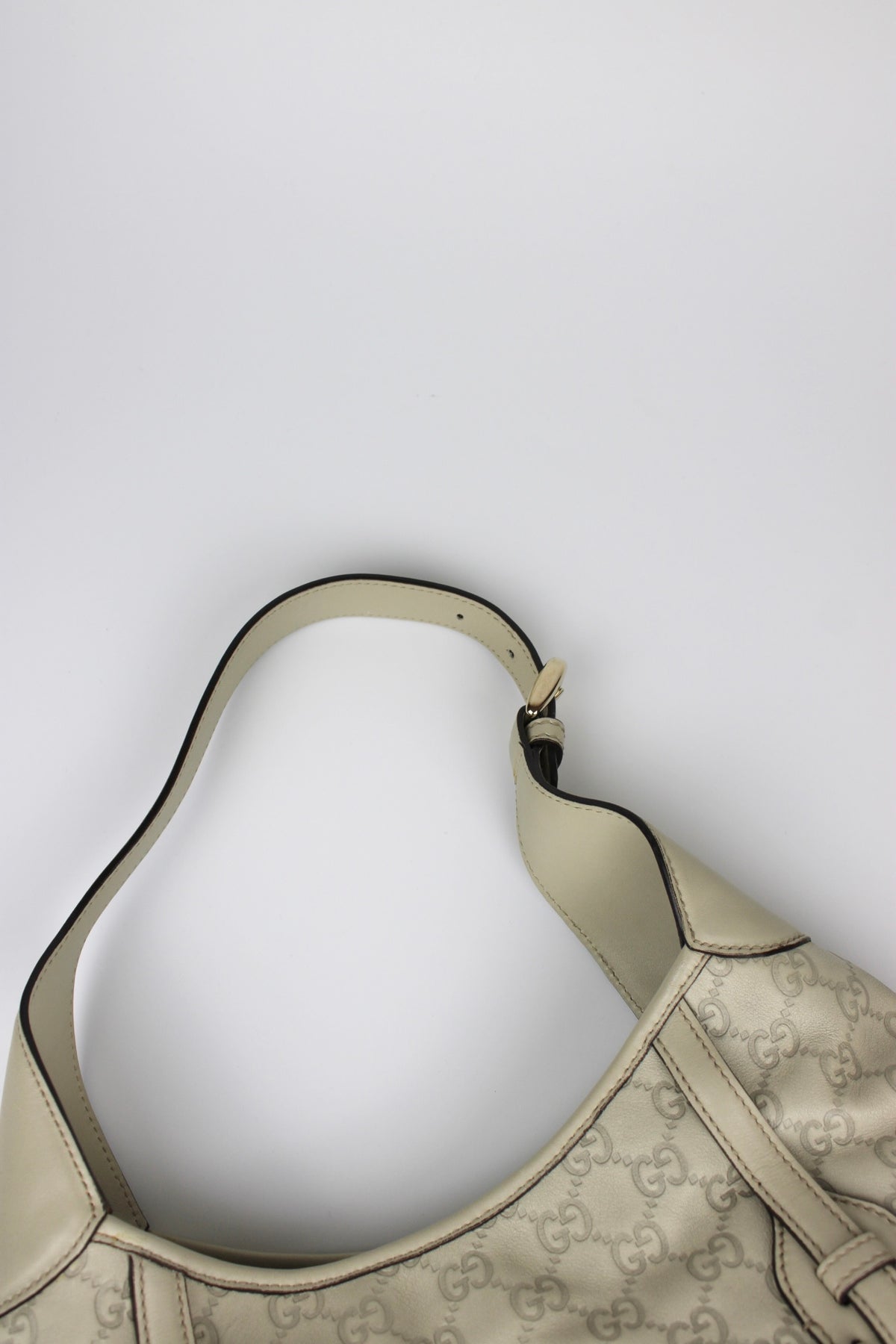Pre-owned Gucci Monogram 85th Anniversary Leather Jackie Bag