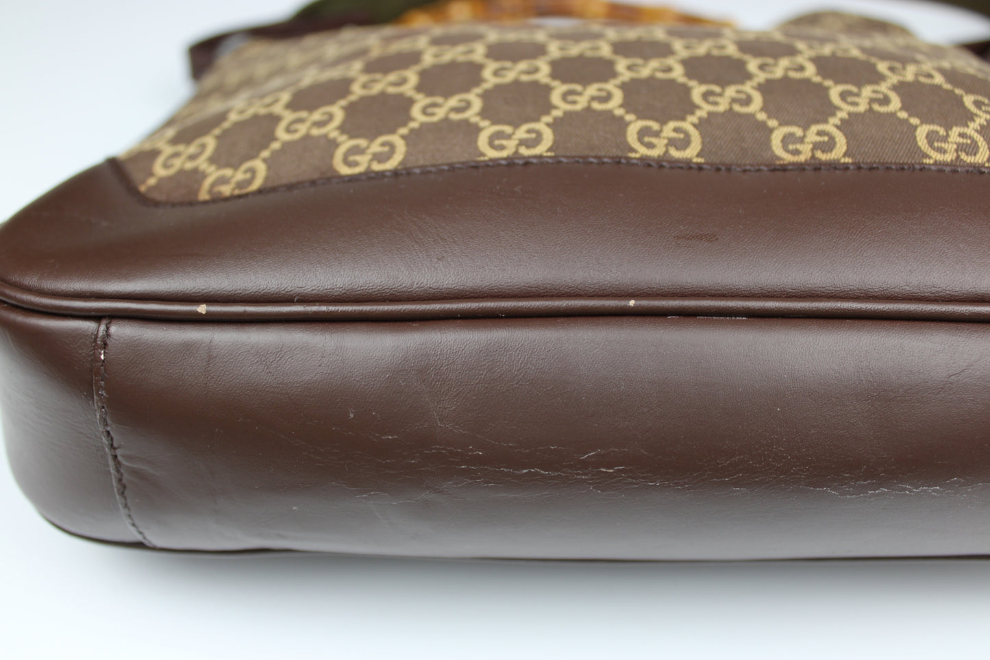 Gucci Monogram Bamboo Shoulder Bag