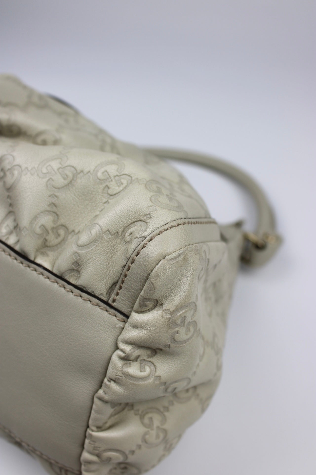 Gucci Monogram Abbey Leather Bag