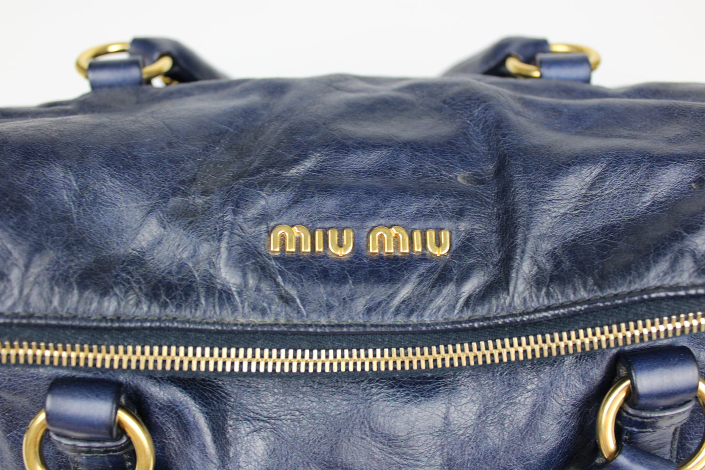 Miu Miu Navy Bow 2-Way Bag
