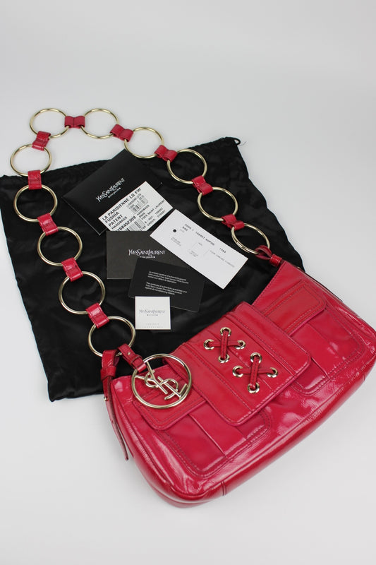 Yves Saint Laurent La Parisienne Patent O-Ring Strap Bag 2005