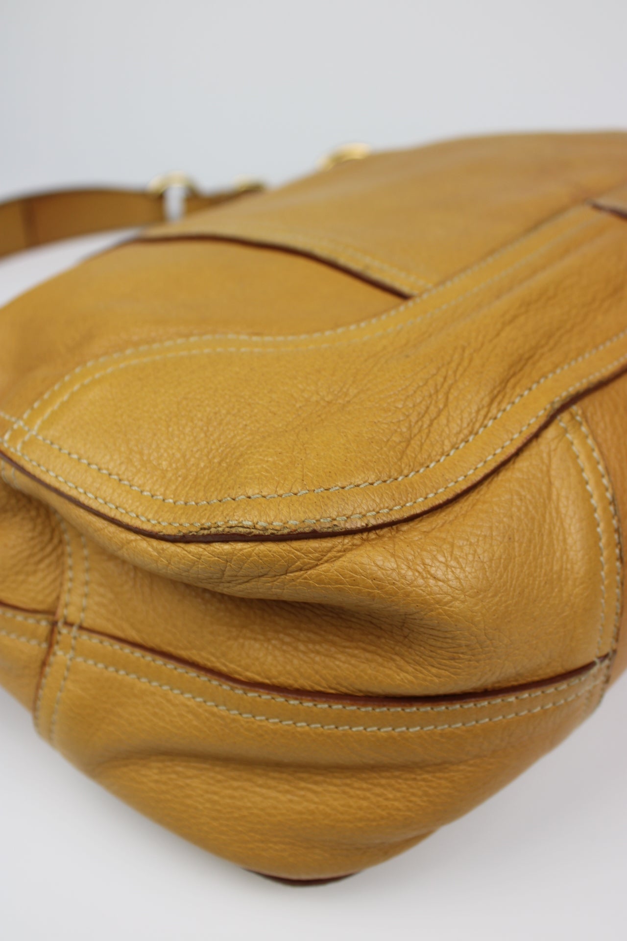 Prada Cervo Leather Hobo Bag