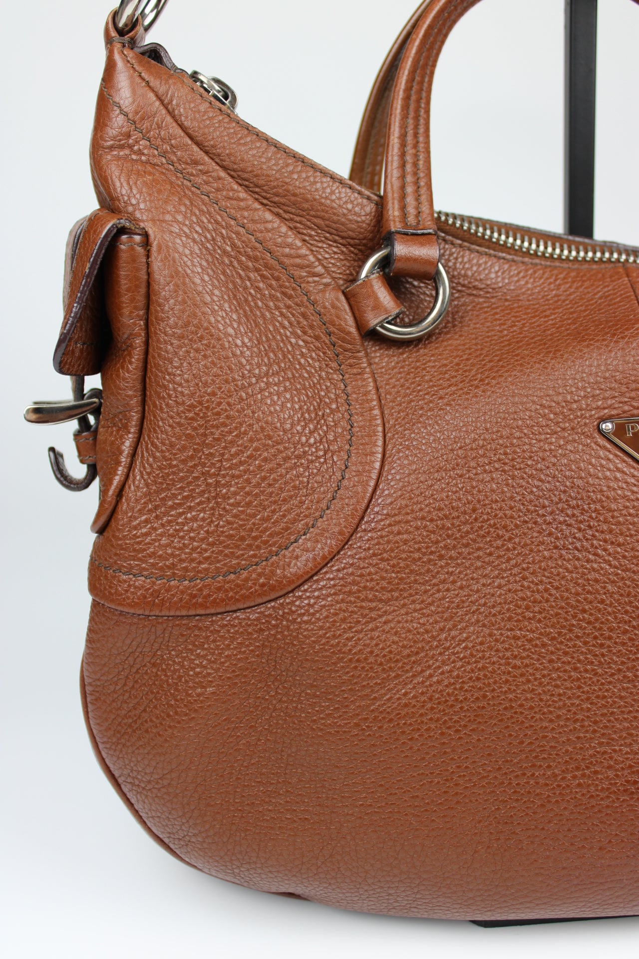 Prada Vit Daino Leather Two Way Bag