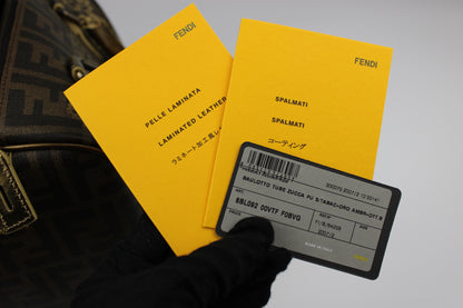 Fendi Zucca Spalmati Palazzo Print Boston Bag 2007