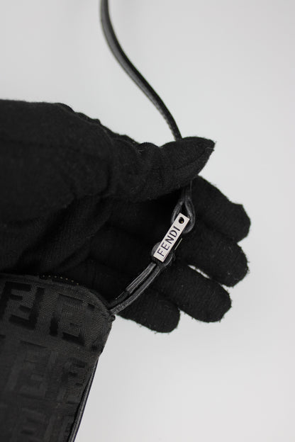 Fendi Zucchino Black Cross Body Bag