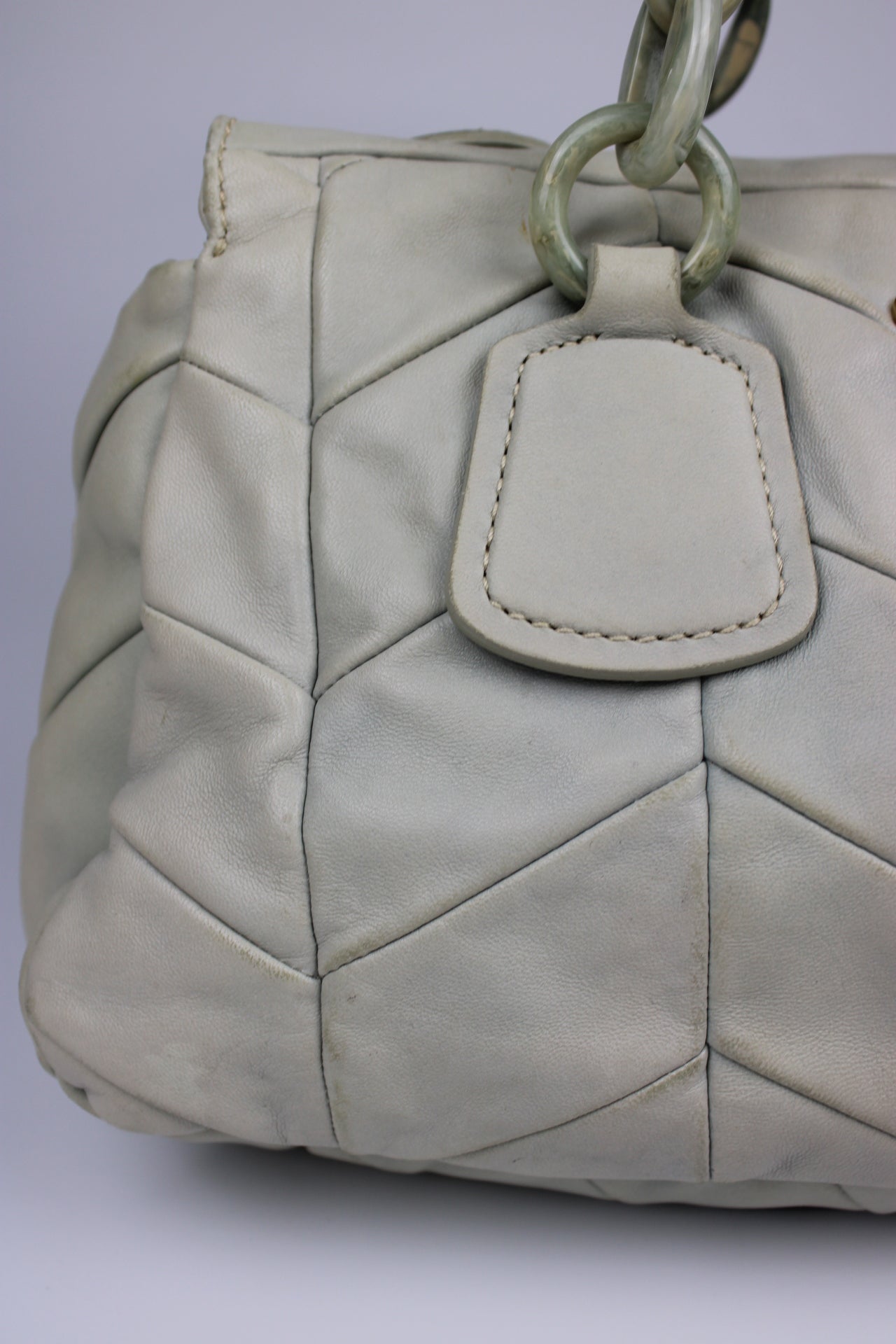 Miu Miu Leather Marbled Strap Shoulder Bag