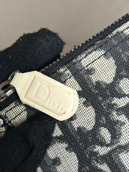 Pre-owned Dior Blue Monogram Mini Saddle Bag 2002