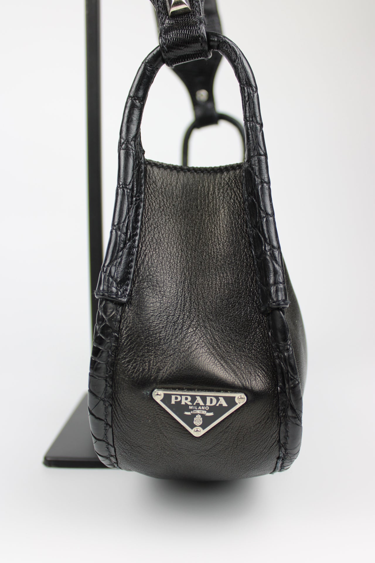 Prada Nappa Leather Beaded Shoulder Bag
