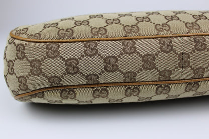 Gucci Monogram Pagoda Frame Bamboo Top Handle Bag